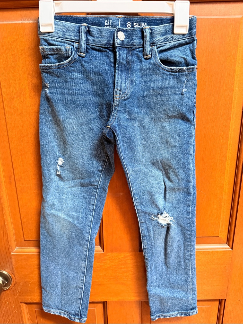 GAP Women's Slim Distressed Dark Blue Skinny Jeans